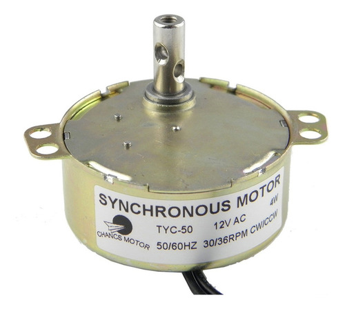 Motor Síncrono Chancs Tyc-50 12 V Ac 30-36 Rpm Cw/ccw 4w