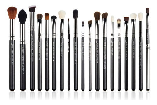 Jessup Brochas De Maquillaje Profesional Para Ojos 19 Pz Color Negro