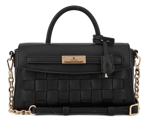 Nine West Dax Mini Bandolera Con Solapa, Negro