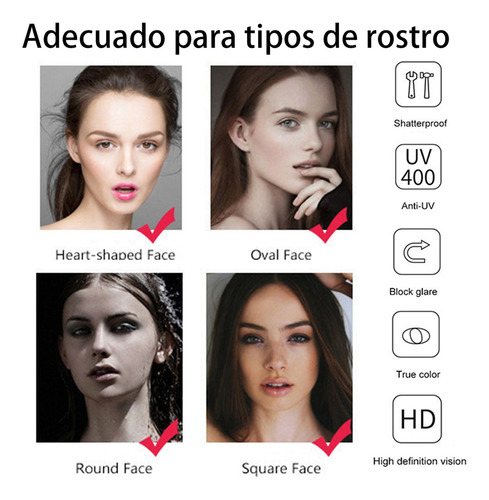 Gafas De Sol Retro Para Mujeres Moda Protección Accesorios