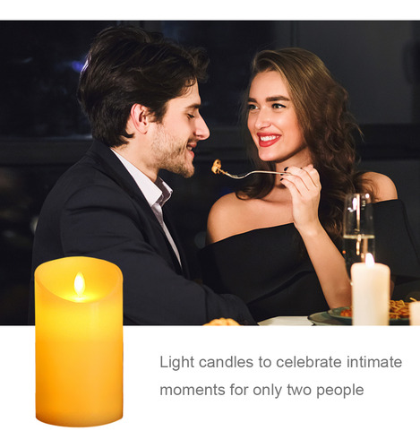 Lámpara Led Sin Llama Yk5012 Con Forma De Vela, Brillante Y