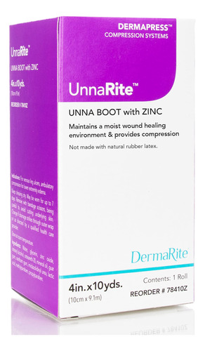 Unnarite Unna - Vendaje Para Botas Con Oxido De Zinc, 4 PuLG