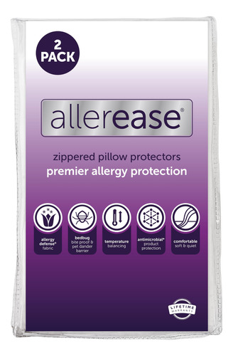 Juego De 2 Protectores De Almohada Transpirables Estándar/qu