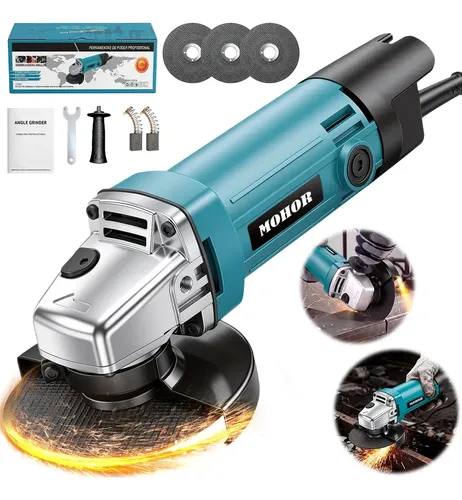 Esmerilhadeira Angular MOHOR 4 em 1 de 1100W, para Cortar, Lixar e Polir