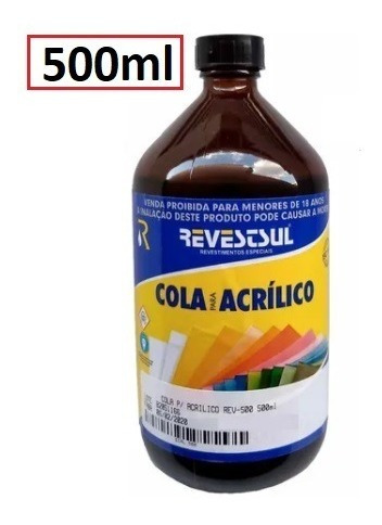 Cola Acrílico 500ml Rev-500 Baixa Viscosidade 