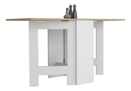 Mesa Abatible Compact - Blanco / Macadamia