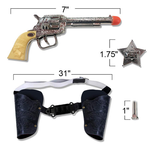 Set De Cinturones Artcreativity Old Western Action Para Niño