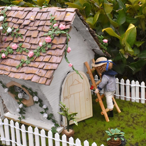 1:12 Muebles De Escalera De Jardín De Hadas Modelo De