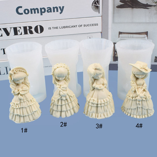 Molde De Silicona Para Manualidades Con Forma De Princesa (w