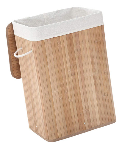 Cesta De Lavandería De 72 L Con Tapa Abatible Para