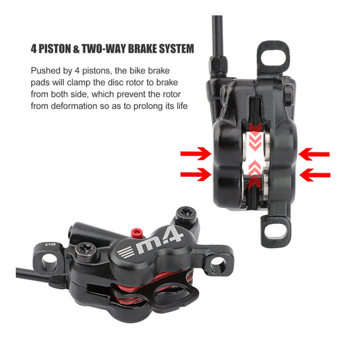 Imagen 4 de 6 de Pinza Trasera Delantera De Freno De Disco Hidráulico Mtb Con