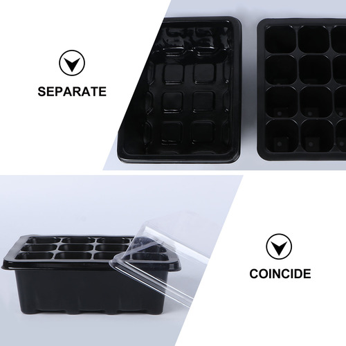 Tray Sprout Plate, 12 Cavidades, Macetas De Guardería Con Ta