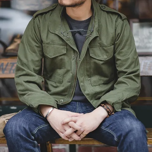 Chamarras de hombre verde militar outlet