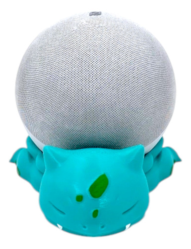 Base Alexa Echo Dot 4ta Y 5ta Generacion Bulbasaur Pokémon Turquesa