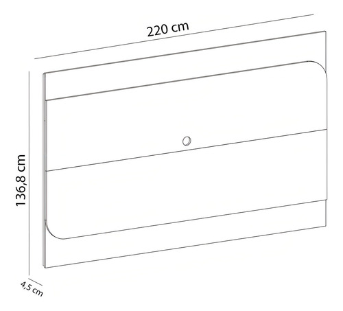 Rack Com Painel Para Tv Até 86 Polegadas Seleto 2 Portas Cor Marrom-escuro