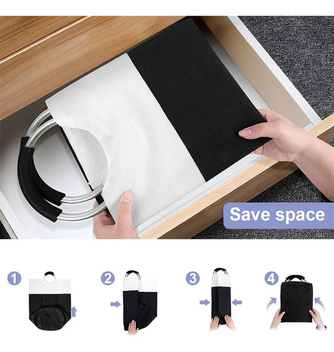 Cesto Ropa Sucia Plegable,90l Cesto La Colada Grande Con Asa