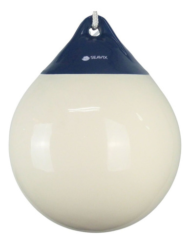 Defensa Náutica Inflavel Modelo A2 Cor Branco Com Azul Seavix Pvc Reforçado E Resistente Alta Qualidade Ideal Para Todas As Embarcações Lanchas Barcos Iates