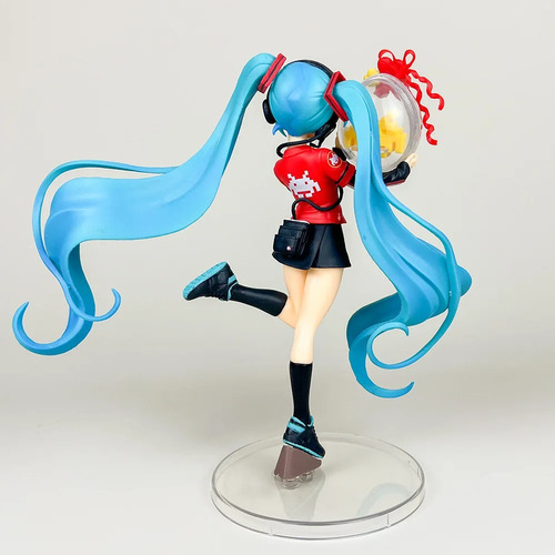 Figura De Hatsune Miku Uniforme Kawaii De Pvc 21cm