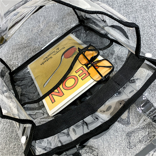 Minidi Mz02-3 Moda Mochila Transparente Personalizada Transparente Escolar Juvenil Viaje Impermeable Bolsa