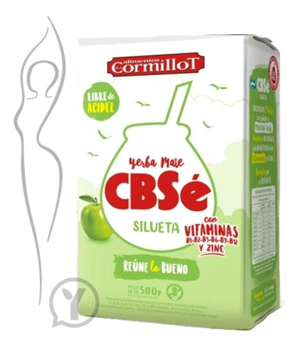 Yerba mate CBSé Con hierbas sabor silueta sin TACC en bolsa 500 g