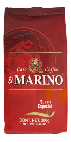 Café 100% Puro Tostado Molido El Marino Tueste Especial 200g