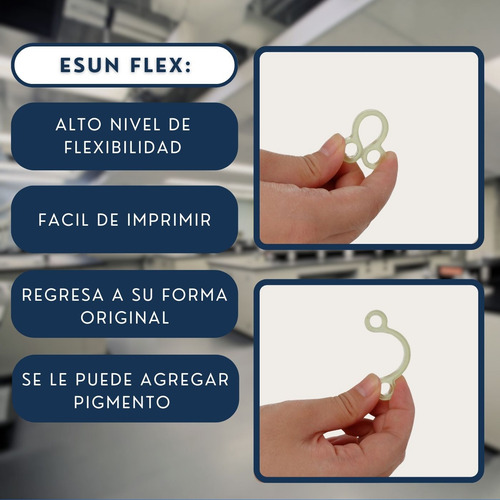Resina Para Impresora 3d Flexible Transparente Esun 1 Kg