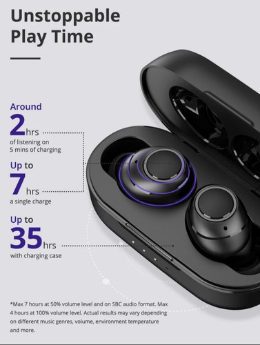 Imagen 6 de 7 de Audífono in-ear gamer inalámbrico Tronsmart Onyx Free negro con luz LED