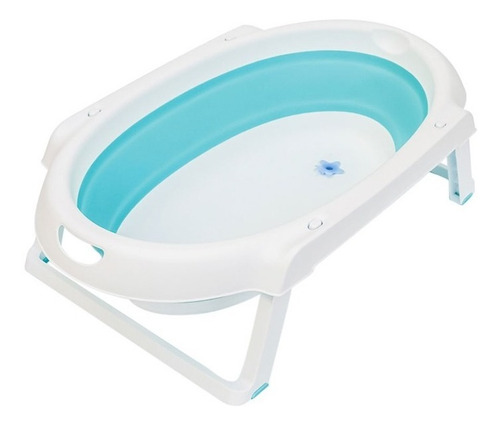Bañera Para Bebe Carestino Plegable Aguamarina Con Soporte