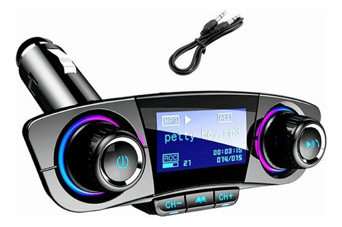 Cargador Automotriz Con Reproductor De Mp3 Bluetooth Para Co