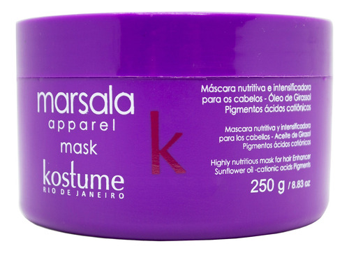 Kostume Marsala Mascara Nutritiva Intensificadora 250g 3c