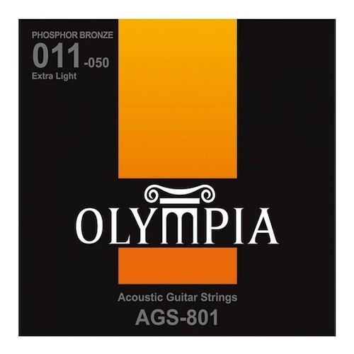 Cuerdas Para Guitarra Acustica Calibre 11-50 Olympia Ags801