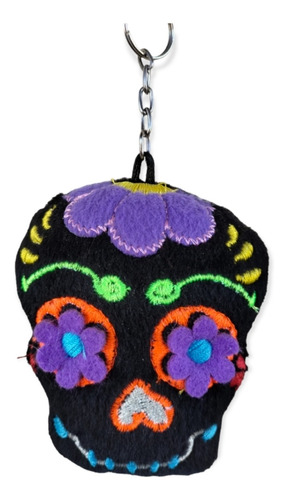 Llavero Calavera Catrín Artesanal Peluche 