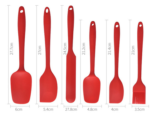 6 Utensilios De Cocina De Silicona, Antiadherentes Resistent