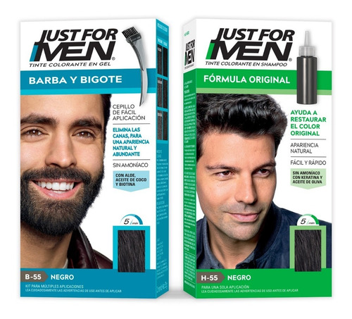 Tintes Just For Men Kit Para Cabello Y Barba Negro