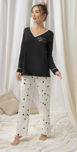 Imagen 2 de 6 de Pijama Invierno Mujer Algodón Lencatex - Art 22321