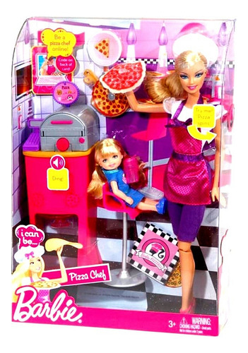 Barbie Set Pizza Cheff Antigua 2009 Colec N.u.e.v.a 