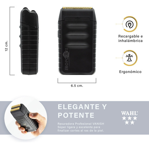Kit Máquina Cortar Cabello + Recortadora Barba + Afeitadora Negro