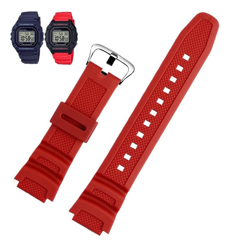 Za Correa De Reloj De Silicona Para Casio W-218h F-108