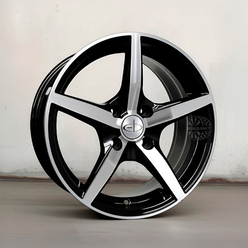 Llanta Deportiva Eb Mo R13 4x100 Fiat Renault Chevrolet Vw Diamantado Negro
