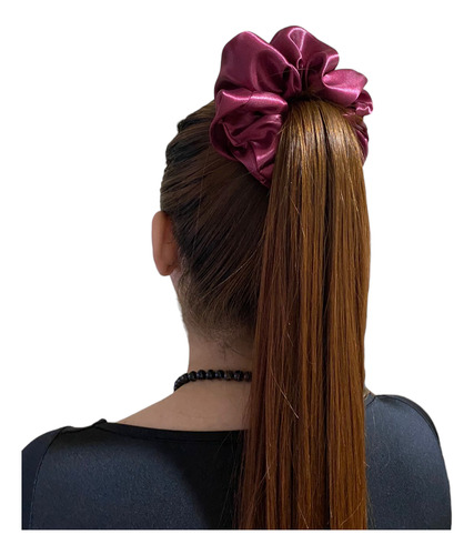 Scrunchies Standard Raso Box Premiun Bordó Standard Box X 12
