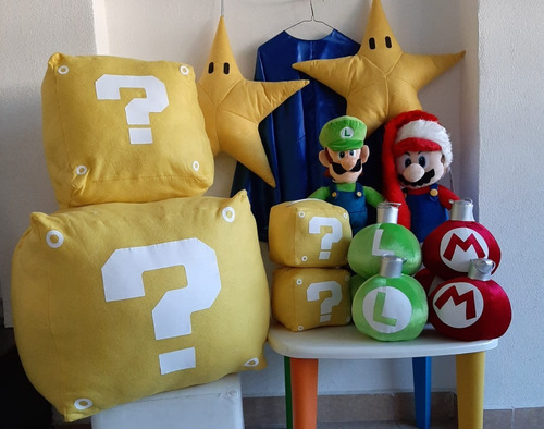Mario Bros Mod 21 Decoracion Pino Navideño 23 Piezas