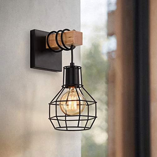 Apliques De Pared Negros Con Interruptor De Atenuación, Acce