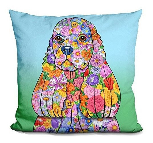 Almohadas Para Tina De Ba Lilipi Flowers Cocker Spaniel Deco