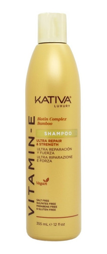Kativa Vitamin-e Shampoo Ultra Reparador Fuerza Vegano 