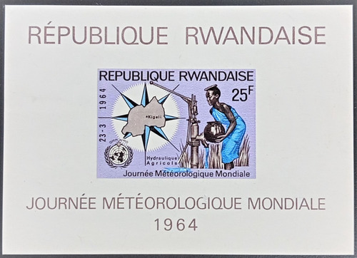 Rwanda, Bloque Sc 544 Jornad Meteorológica 1964 Mint L19002