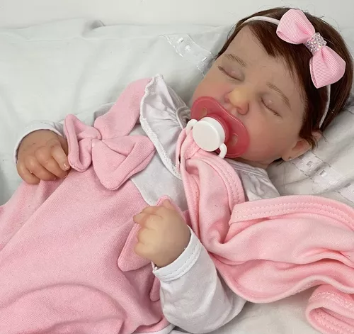 Bebe Reborn Menina Dormindo Realista Pronta Entrega