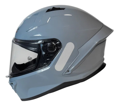 Capacete Gp Tech Pilot Mono Metalizado Cinza Cinza-claro Monocolor 56