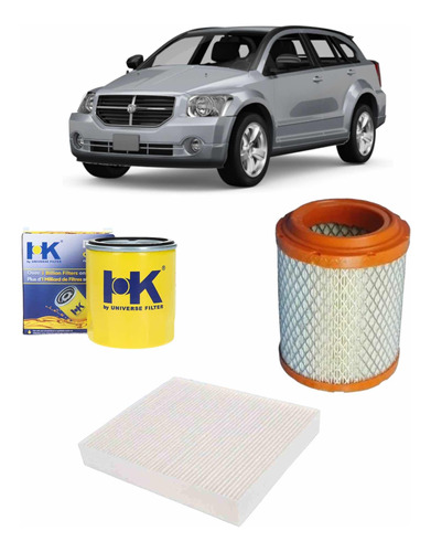 Kit Mantención Dodge Caliber Filtros Aceite Aire Polen 2.4