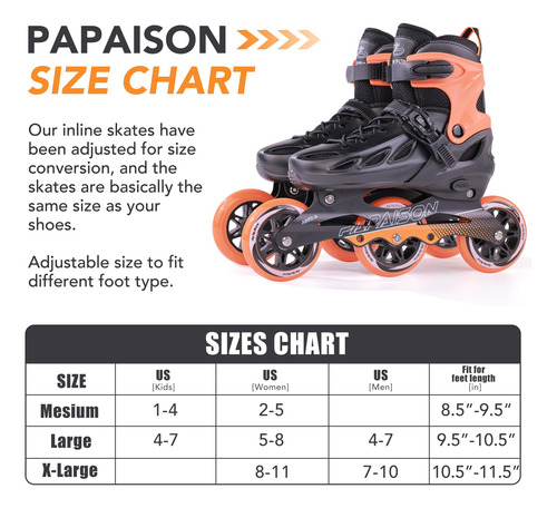 Patines En Línea Ajustables Para Adultos 3 Ruedas 100 Mm