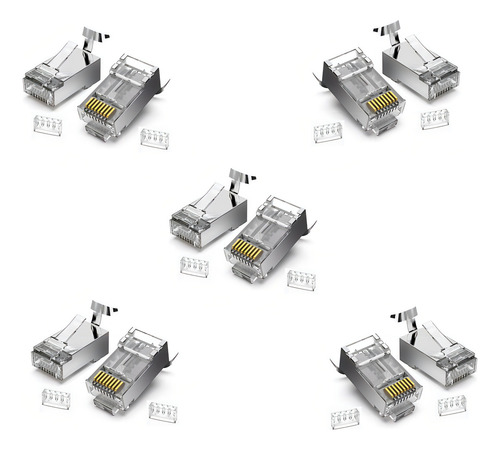 Ficha Red Plug Rj45 Cat7 Modular Ftp Metal X 10 Prosoft